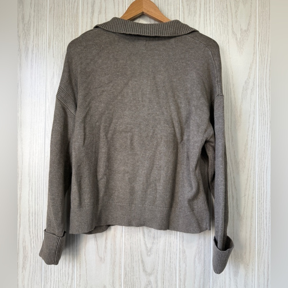 A New Day Collared Pullover Olive Green Sweater Size Large LNC - Picture 3 of 3
